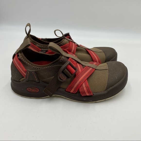 Chaco Ponsul Bulloo Brown Red Pink Women's Size 7 - Picture 6 of 11